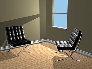 3ds barcelona chair
