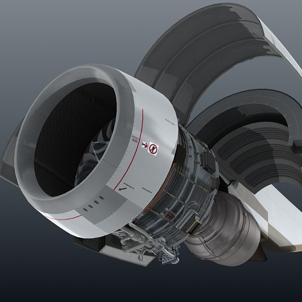 3d model jet engine