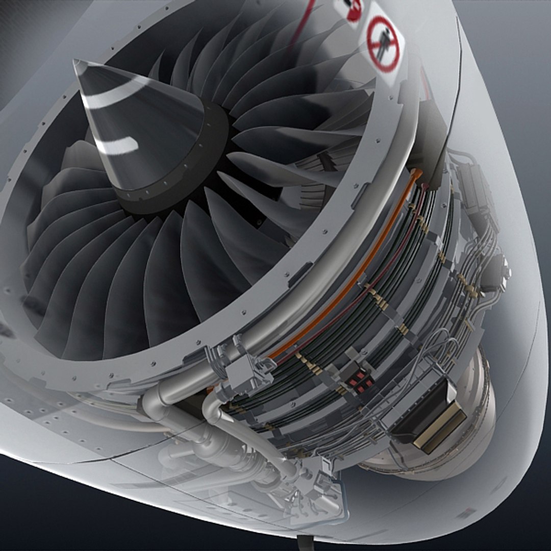 3d model jet engine