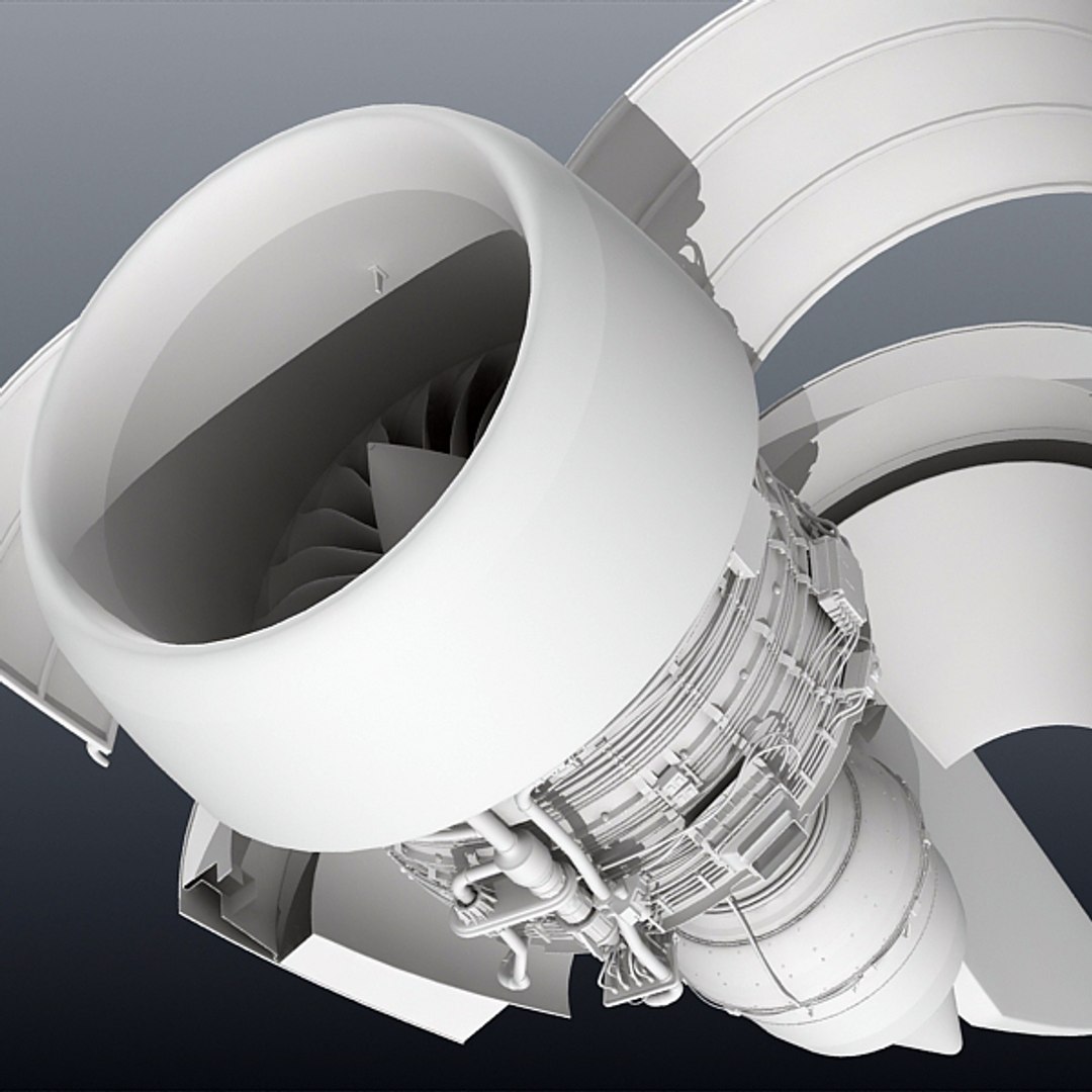 3d model jet engine