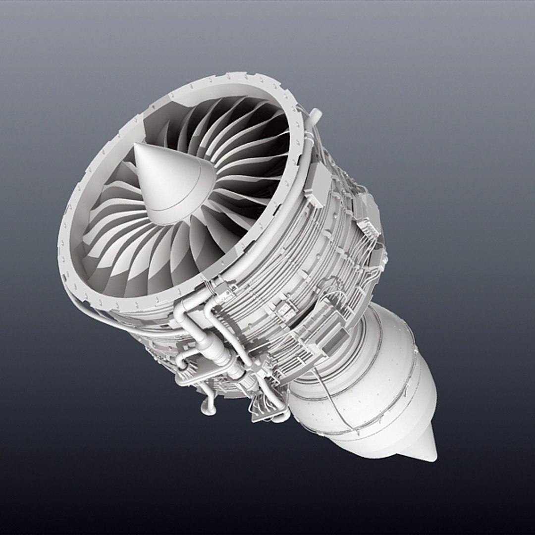 3d model jet engine