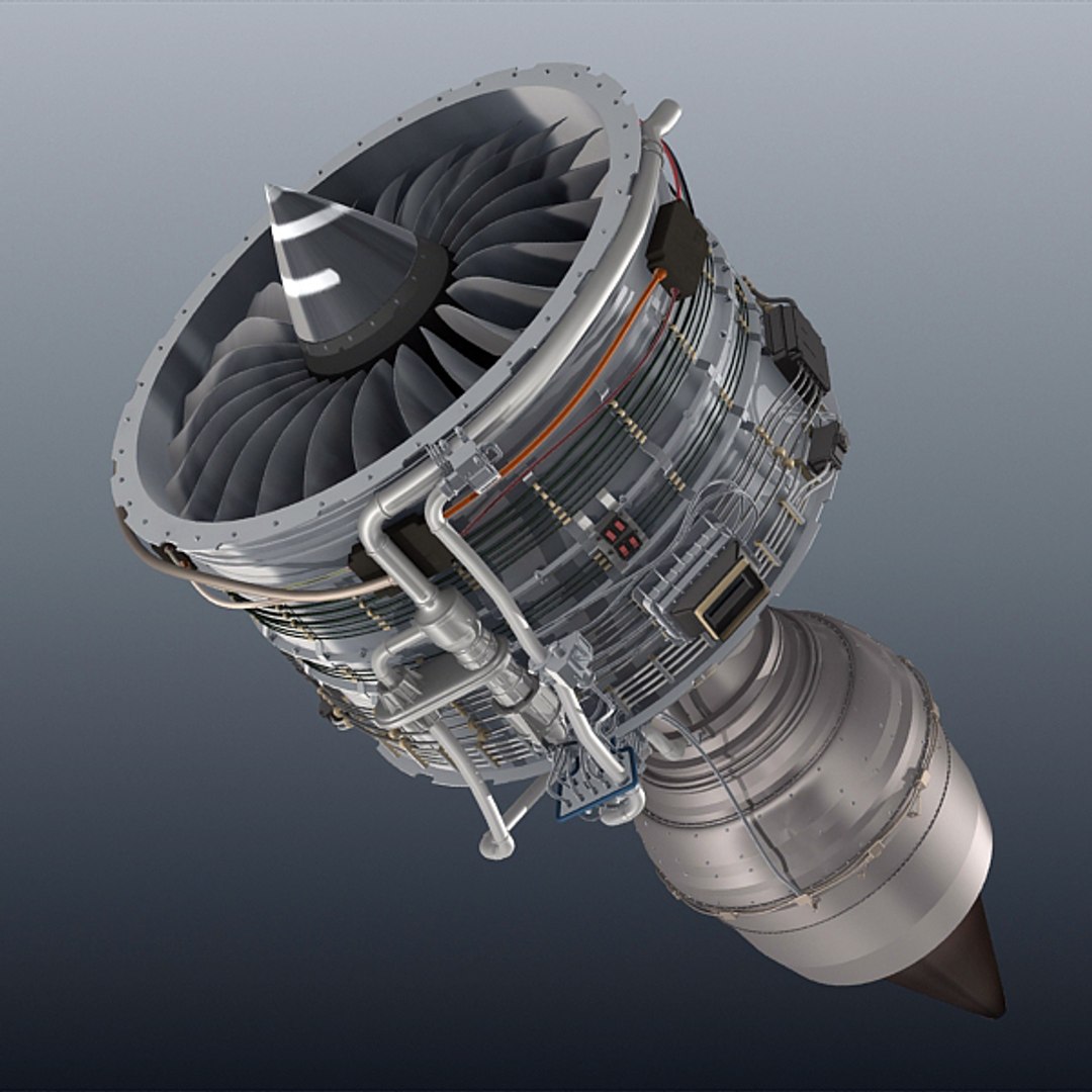 3d model jet engine