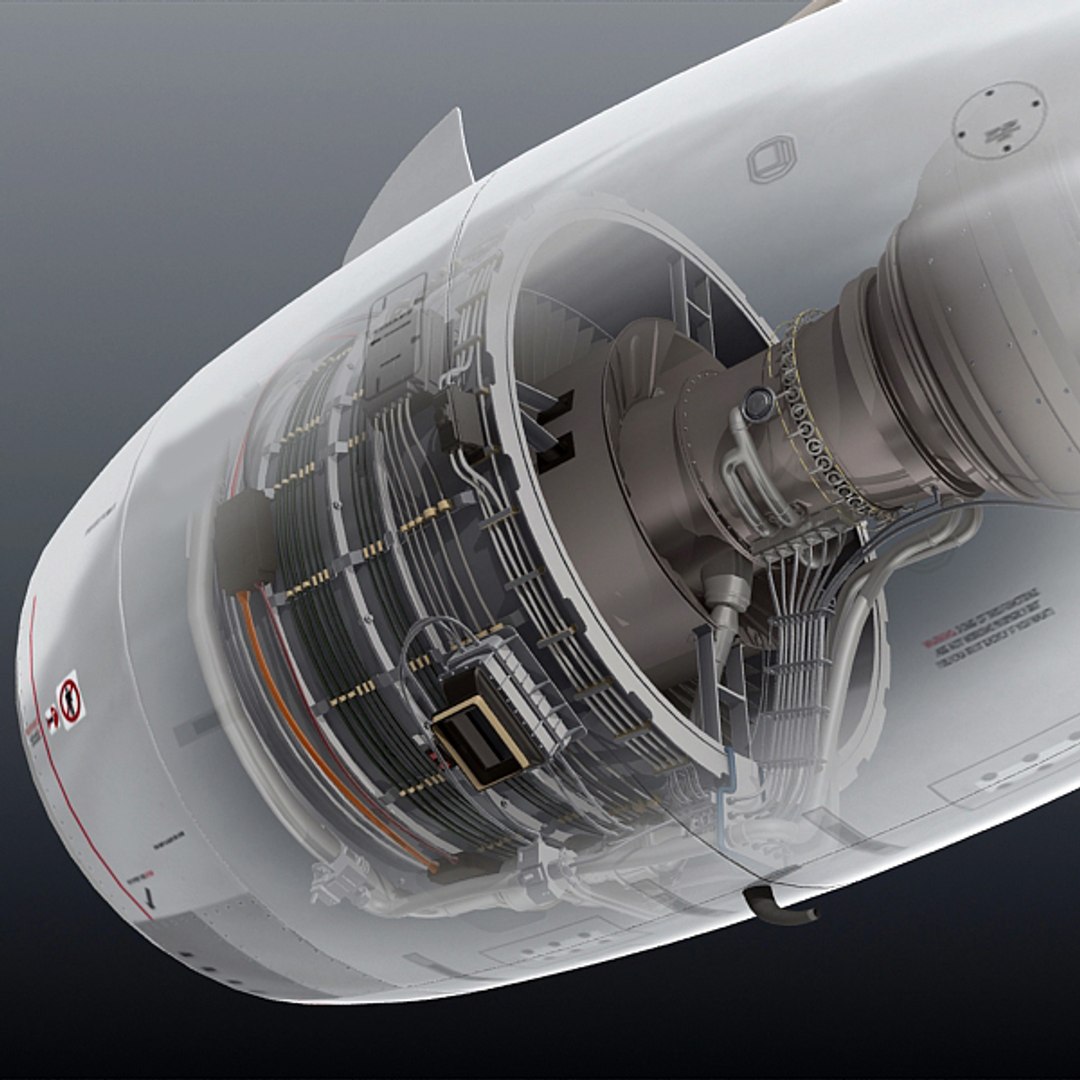 3d model jet engine
