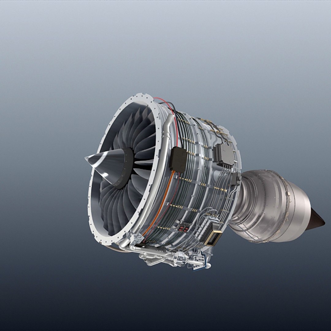3d model jet engine