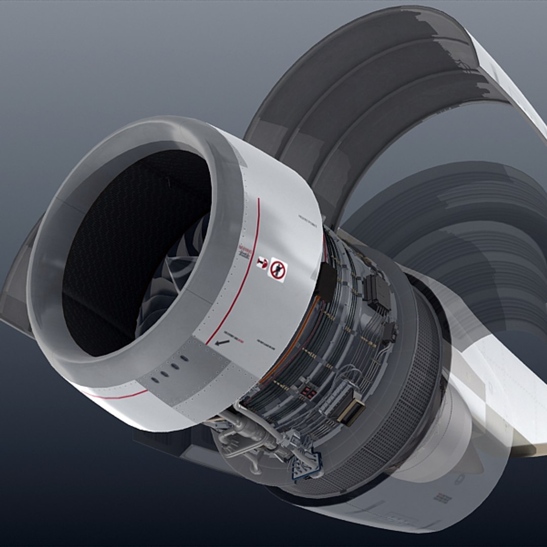 3d model jet engine