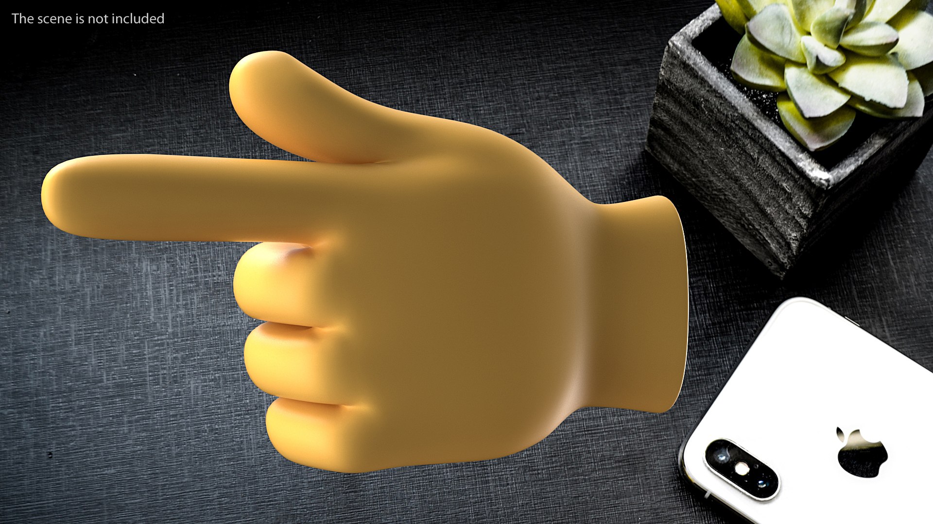 Backhand Index Pointing Left Emoji 3D model preview
