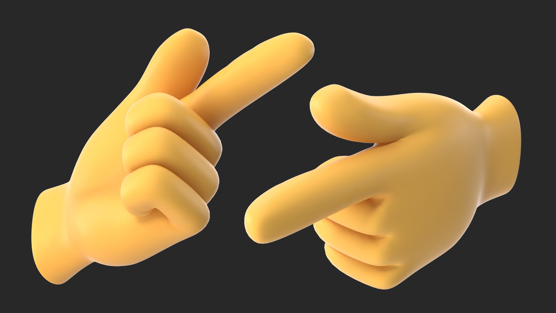 3D backhand index pointing left - TurboSquid 1549727