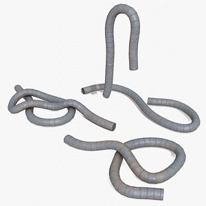 3D model Plastic Rope Flexible Duct