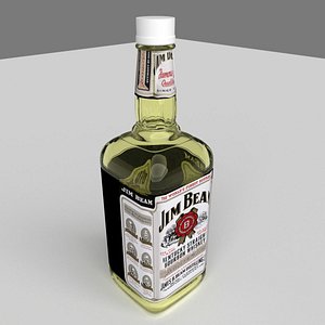 3D jim beam liquor bottle