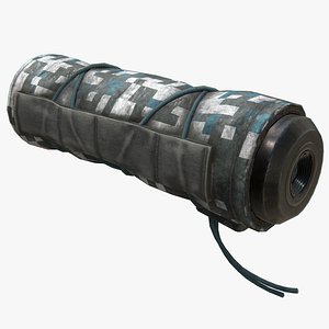 weapon silencer cover arctic 3D model