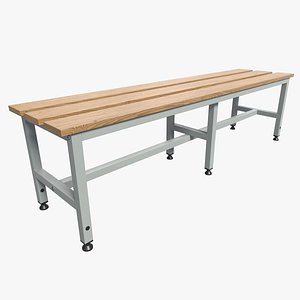 Locker Room Bench 3D model