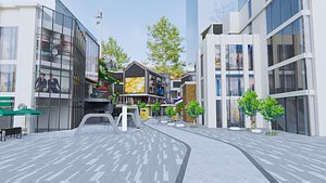 commercial plaza 3D
