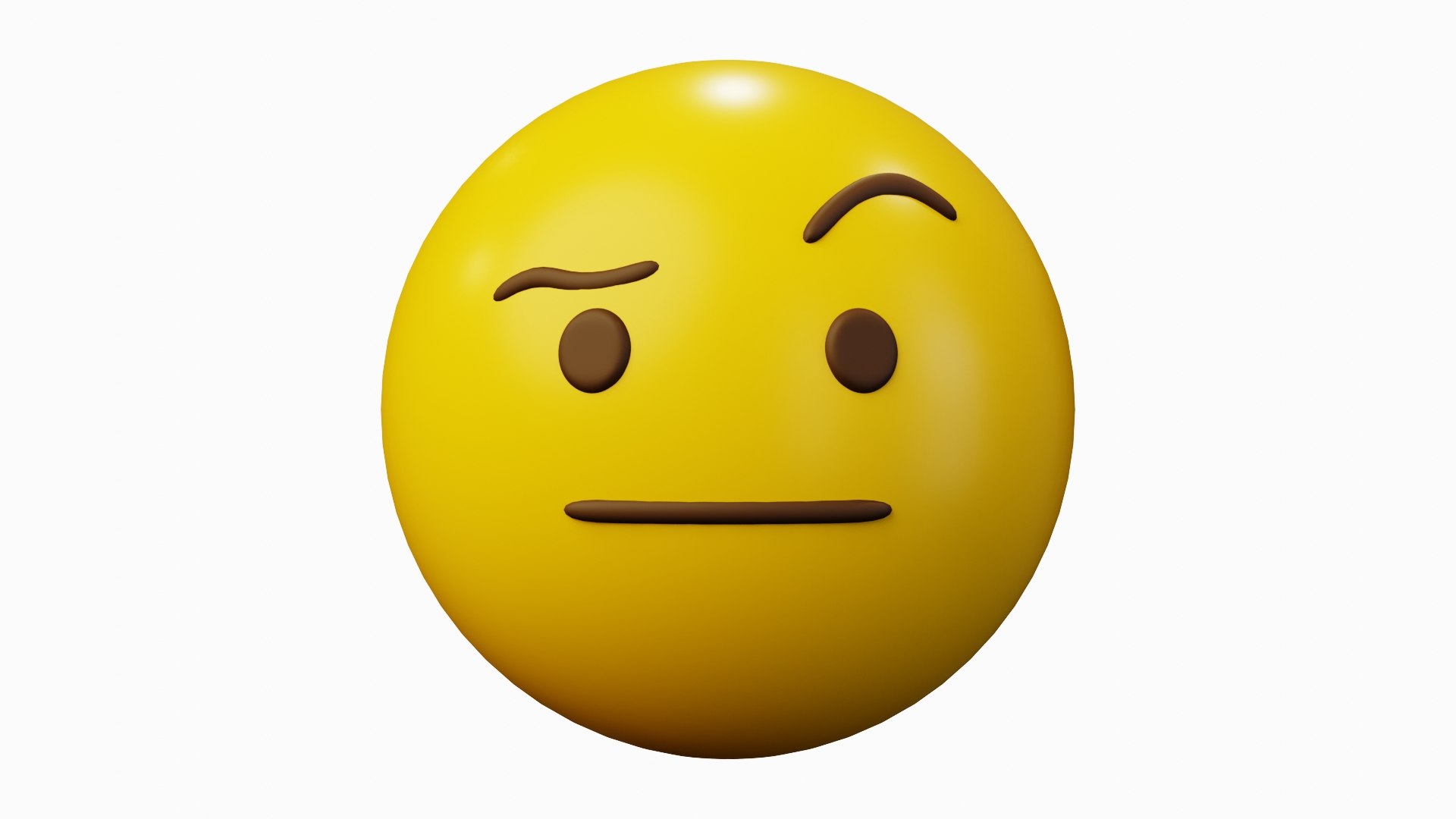 3D Questioning Face Emoticon Emoji Or Smiley Model - TurboSquid 2196179