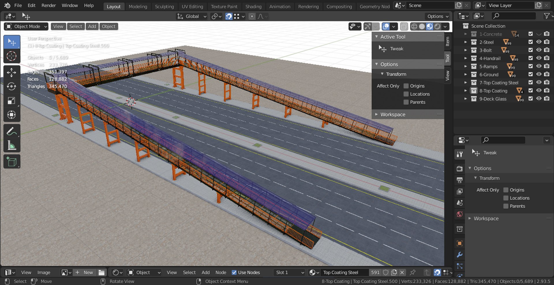 3D Steel Pedestrian Bridge Type-33 - TurboSquid 2143943