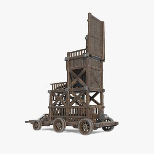 3D Ancient Asian siege vehicle model