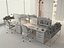 Modelo 3D de Interior de Escritório Moderno em Plano Aberto