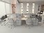 Modelo 3D de Interior de Escritório Moderno em Plano Aberto