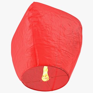 3D Blazing Sky Lantern Red Color