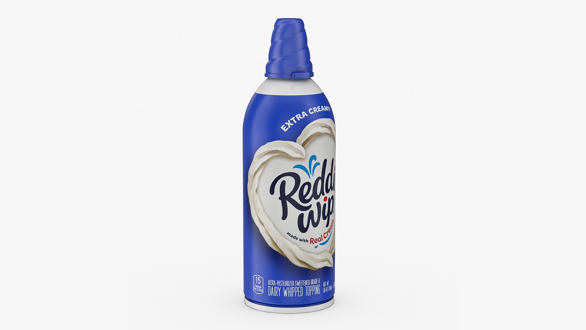 Extra Creamy Whipped Topping Can 3D model preview