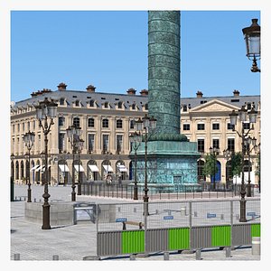 3D Paris Place Vendome Studio License model