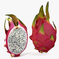 Dragon Fruit Whole and Half
