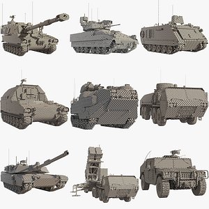 American Wheeled And Tracked Military Vehicles 9 in 1 UVW Only Vol 1