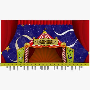 Backdrop Carnival Party Decorations 3D model