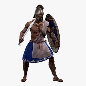3D Athenian ilote warrior D