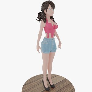 3D Female girl charactor
