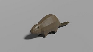 3D model Low-poly Beaver