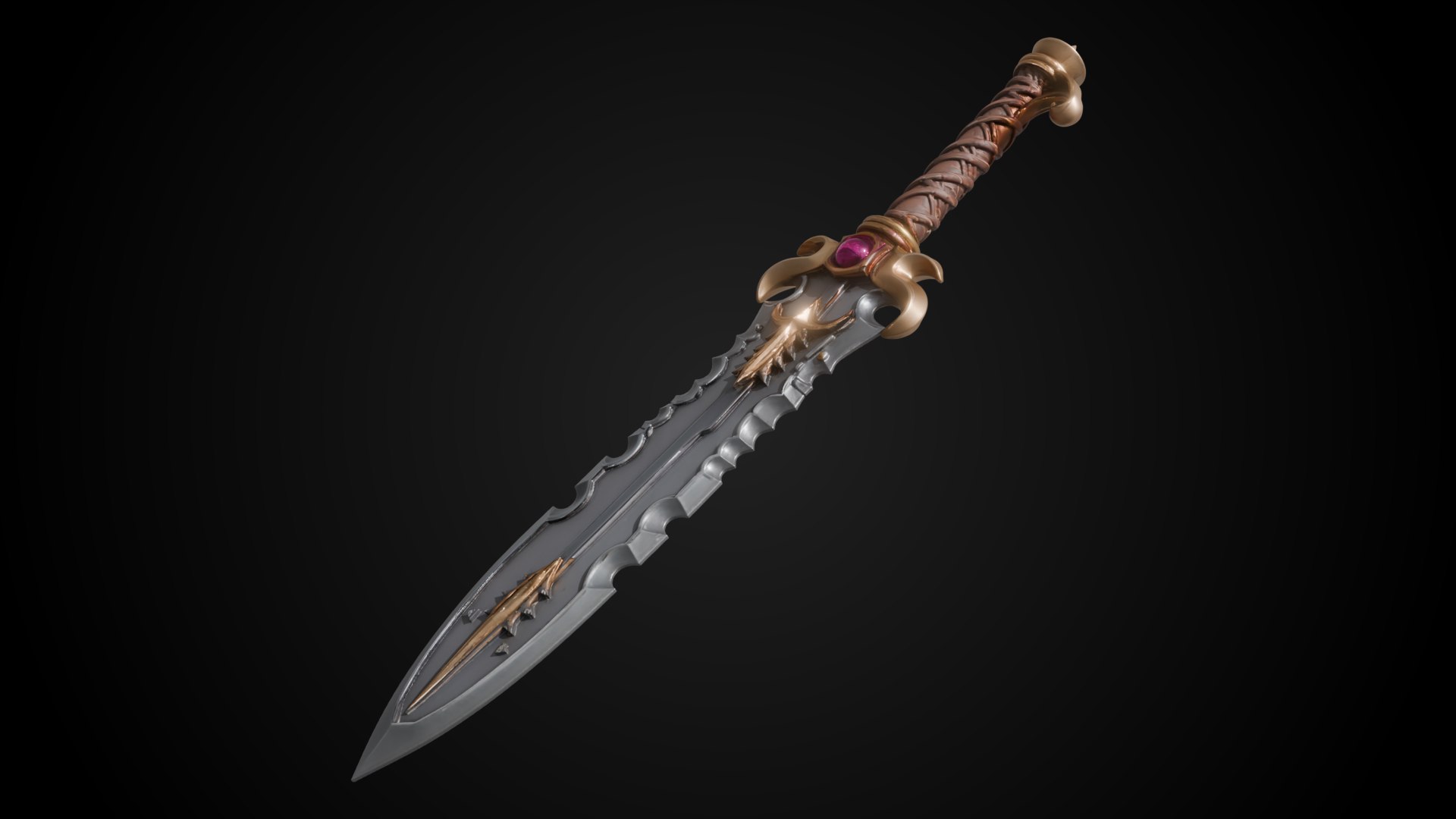 3D Stylized Fantasy Sword - Dragonbane Greatsword - Ashfang Model ...