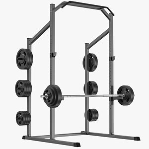 Power Cage With Barbell
