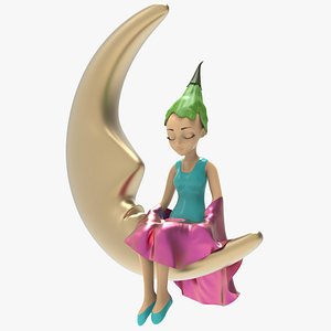 Cartoon Fairy Dream Girl 3D model