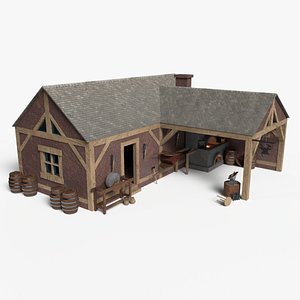 Medieval Blacksmith Set 3D model