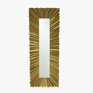 christopher ruffle rectangle mirror 3d model