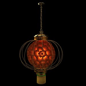 Chinese red lantern 3D model