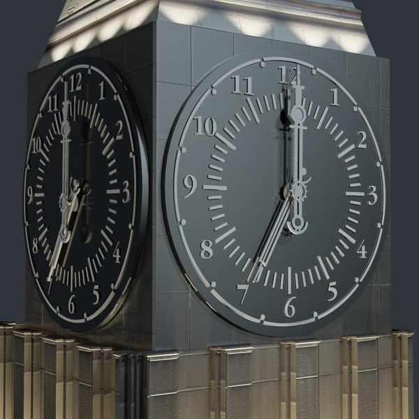 city clock big ben 3d max