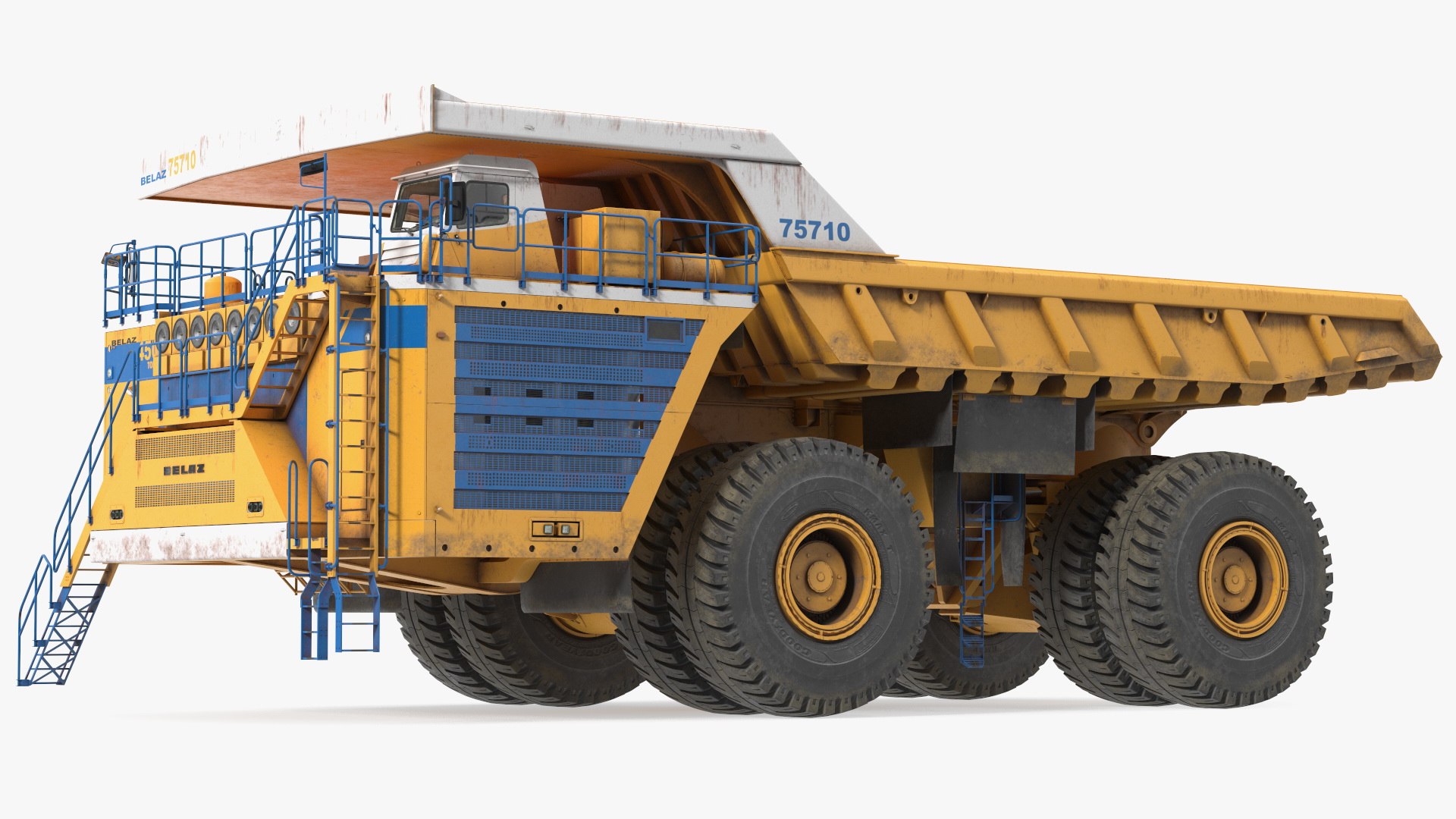 Belaz 75710 Haul Truck Dirty Rigged 3D model preview