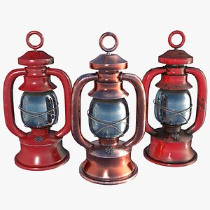 vintage gas lamps 3D