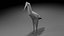 Storch Lowpoly Papercraft OBJ und BLEND