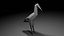 Storch Lowpoly Papercraft OBJ und BLEND