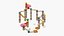 Marble Run Toy Set 3D model