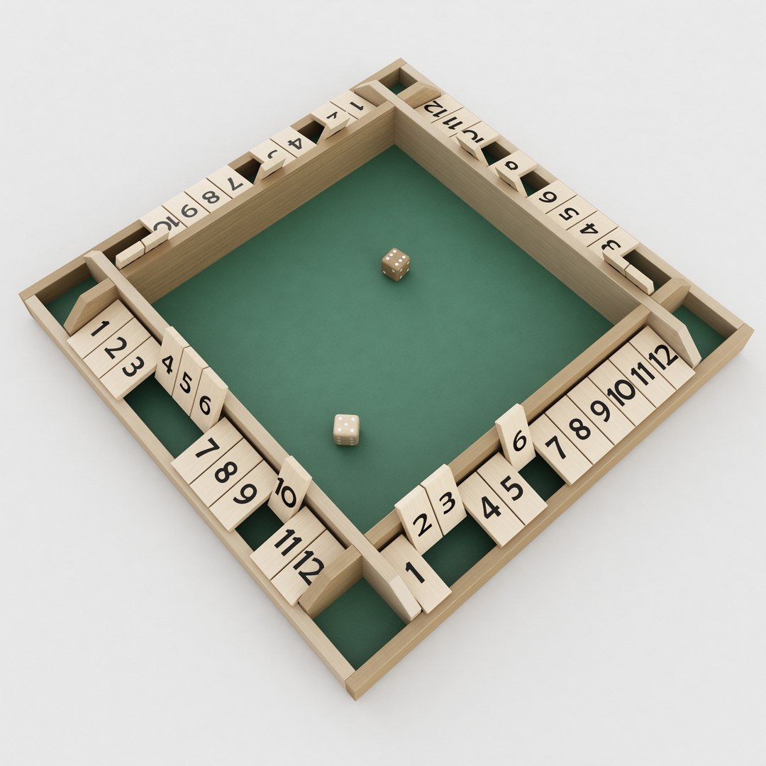 4 Player Shut The Box Dice Game 3D Model TurboSquid 1833538