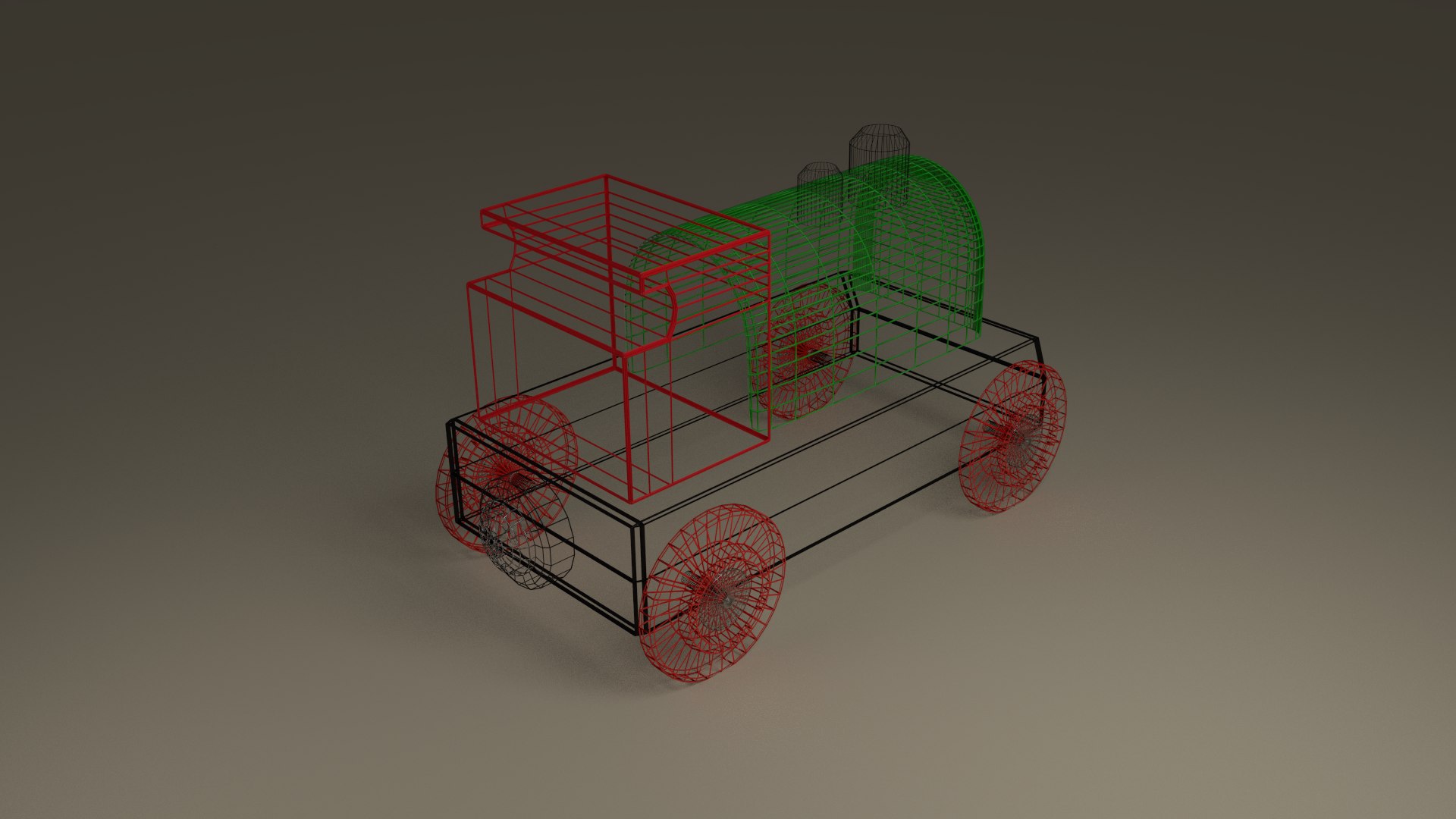 3d Wooden Toy Train Wood Model