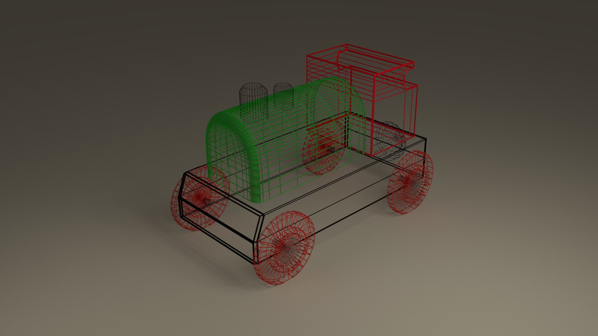 3d Wooden Toy Train Wood Model
