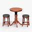 Pub-Hocker und Tisch