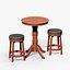 Pub-Hocker und Tisch