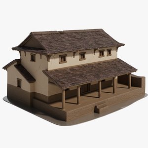 Traditional Nepalese Village House  PBR Game Ready 3D Model 3D