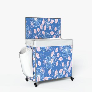 Basket Laundry Hamper with Side Storage Bag