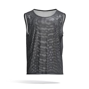 3D Black Football Team Practice Vest - soccer sports bib for training uniform